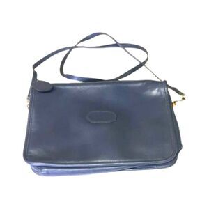 Vintage Etra Women's Classic Navy Blue Crossbody Bag Genuine Leather